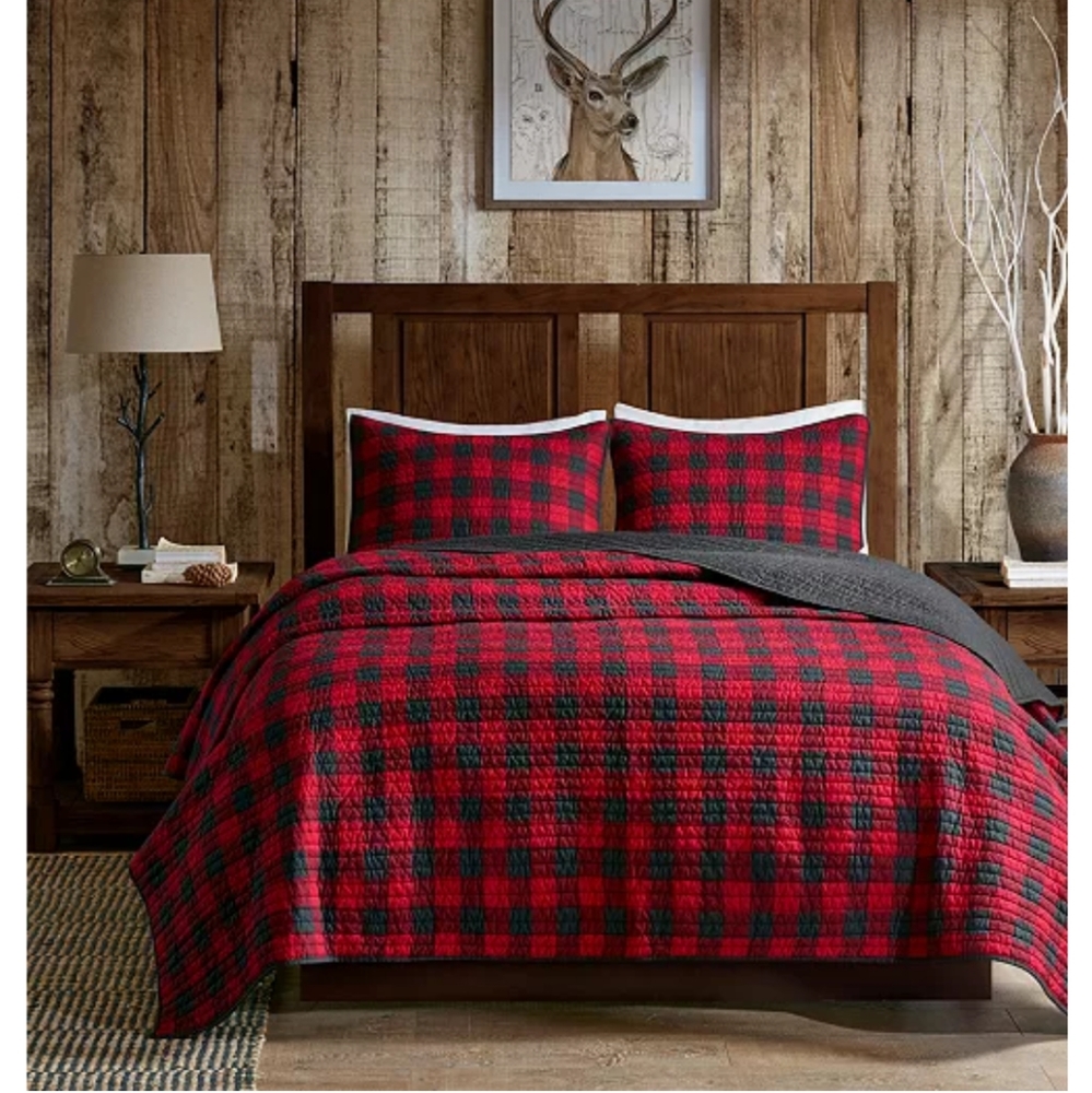 Woolrich Buffalo Check Reversible 3-Pc. Oversized Full/Queen Quilt Mini Set